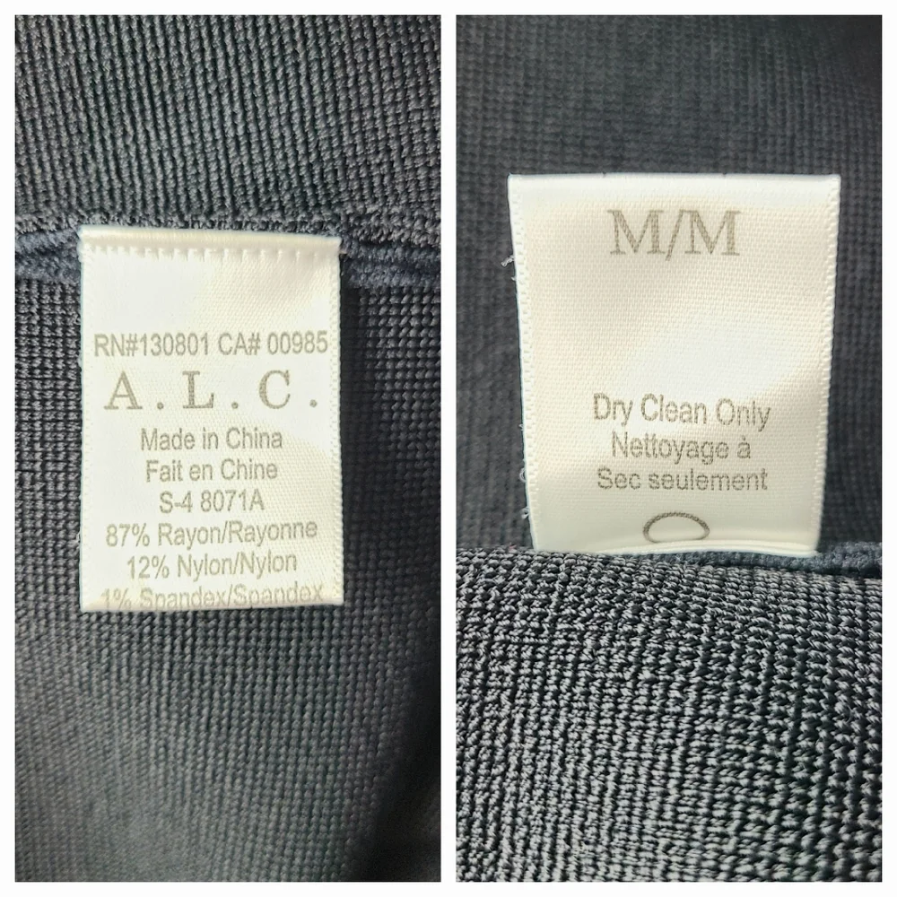 A.L.C. Pike Black Faux Wrap Stretchy Mini Skirt